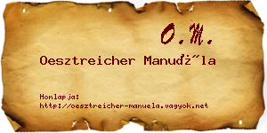 Oesztreicher Manuéla névjegykártya